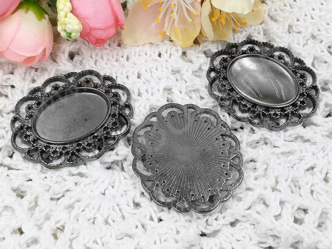 (СКИДКИ!!!) Кабошон стеклянный 02 Овал 25*18*6мм прозрачный (стекло) (10шт.)