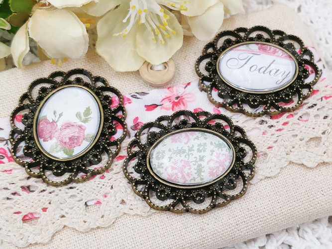 (СКИДКИ!!!) Кабошон стеклянный 02 Овал 25*18*6мм прозрачный (стекло) (10шт.)