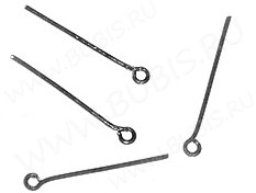 (ОПТ) Штифт с петлёй 50*0,7мм чёрный никель (Iron) (100г)