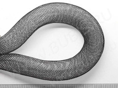 Нейлоновая ювелирная сетка 16мм чёрная (шнуры) (1м)