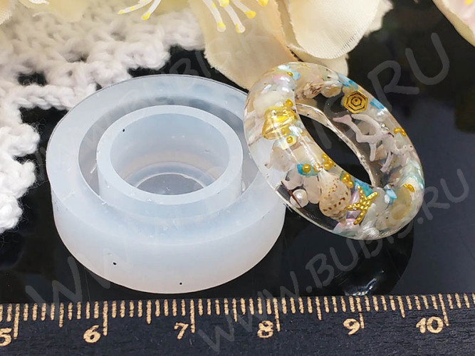 Молд 184 для эпоксидной смолы Кольцо простое 29*29*10мм (силикон)