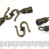 Купить (СКИДКИ!!!) 164 Тоггл-крючок S-образный с концевиками 36*12,5*5,5мм античная бронза (литьё) (10шт.) с доставкой по России