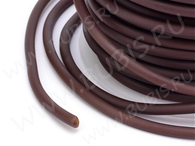 (СКИДКИ!!!) Полиуретановый шнур 14-К 2мм ПОЛЫЙ коричневый матовый (катушка 45-50м)