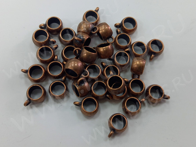 Бусина с петлёй 033 Бейл классика 11*8*5мм античная медь (литьё)