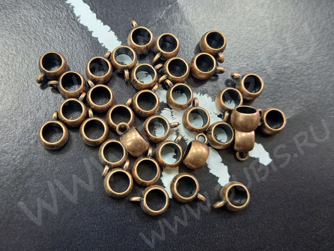Бусина с петлёй 033 Бейл классика 11*8*5мм античная медь (литьё)