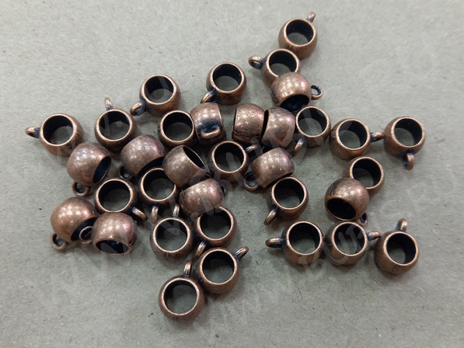 Бусина с петлёй 033 Бейл классика 11*8*5мм античная медь (литьё)