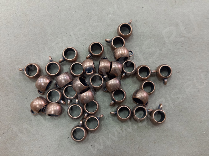 Бусина с петлёй 033 Бейл классика 11*8*5мм античная медь (литьё)