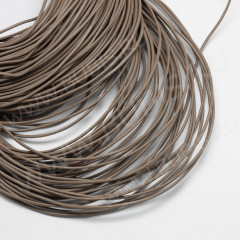 Шнур кожаный 14 воловья кожа круглый 1,5мм коричнево-бежевый (1м)