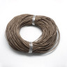 Купить Шнур кожаный 14 воловья кожа круглый 1,5мм коричнево-бежевый (1м) с доставкой по России