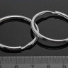 Купить Карабин для брелка 37 Кольцо 30*30*2,5мм цвет платины (Iron) с доставкой по России