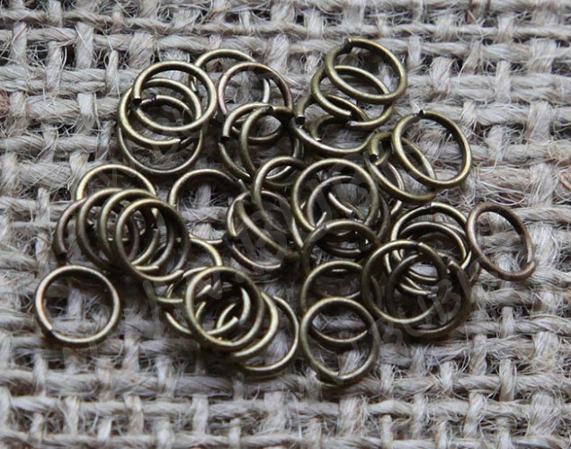 Колечки одинарные обычные 6*0,7мм античная бронза (Iron) (7г ок. 110шт)