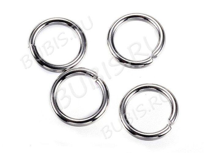 Колечки одинарные 16*1,2мм простые соединительные цвет платины (Хирургическая сталь) (10шт) 