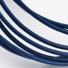 Купить Шнур кожаный 02 воловья кожа округлый 1,5мм синий (1м) с доставкой по России