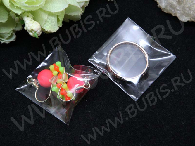 Пакет 11 с липким слоем 3*3см (+2см) прозрачный (упаковка) (50шт.)