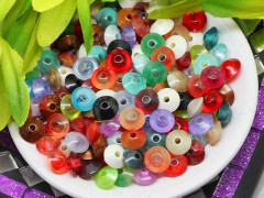 Рондели 055 акриловые юлы 8*8*4мм МИКС прозрачно-непрозрачный (акрил) (30шт.)