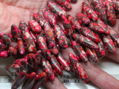 Бусина каменная Клык 11 20-25мм Варисцит красный (камни)