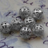 Купить Бусина ажурная 01 "Шарик" 8мм цвет платины (Iron) (10шт) с доставкой по России