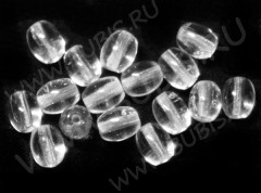 Бусина Бочонок 08 5*4*4мм прозрачный (стекло) (20шт.)