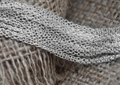 Цепочка C12 тонкая звено 2,0*1,5мм серебристая (Brass) (50см)