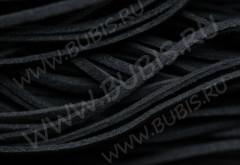 Замшевый шнур 08 плоский 2,5*1,4мм чёрный (ок.1м)