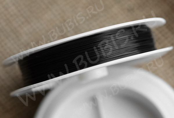 Ювелирный тросик ланка струна 0,45мм черный (5м)