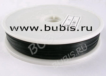 Ювелирный тросик ланка струна 0,45мм черный (5м)