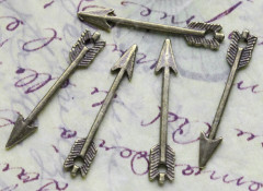 Подвеска Стрела 01 3D 28,5*5*1,5мм античная бронза (литьё)