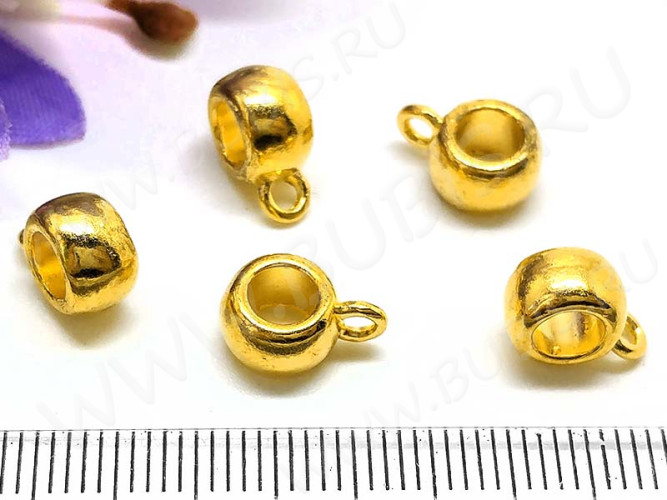 Бусина с петлёй 033 Бейл классика 11,3*8*5,3мм золотистый (литьё)