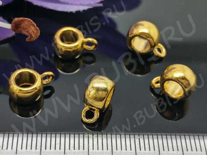 Бусина с петлёй 033 Бейл классика 11,3*8*5,3мм золотистый (литьё)