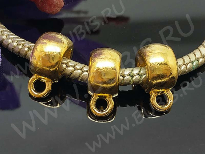 Бусина с петлёй 033 Бейл классика 11,3*8*5,3мм золотистый (литьё)