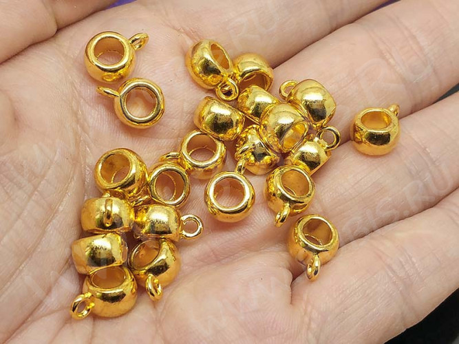 Бусина с петлёй 033 Бейл классика 11,3*8*5,3мм золотистый (литьё)