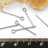 (ОПТ) Штифт с петлёй 20*0,7мм пины с ушком цвет платины (Iron) (100г) Купить (ОПТ) Штифт с петлёй 20*0,7мм пины с ушком цвет платины (Iron) (100г) с доставкой по России