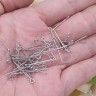 (ОПТ) Штифт с петлёй 20*0,7мм пины с ушком цвет платины (Iron) (100г) Купить (ОПТ) Штифт с петлёй 20*0,7мм пины с ушком цвет платины (Iron) (100г) с доставкой по России