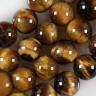 (ОПТ) Бусина округлая 8мм Тигровый глаз натуральный (камни) (НИТЬ) Купить (ОПТ) Бусина округлая 8мм Тигровый глаз натуральный (камни) (НИТЬ) с доставкой по России