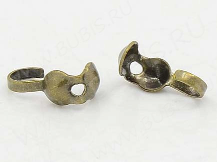 Зажимы №25 Калотты 9*3,5мм античная бронза (Iron) (20шт.)