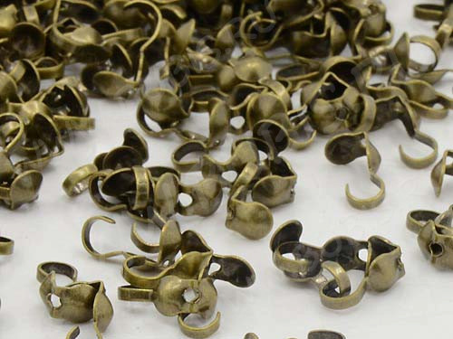 Зажимы №25 Калотты 9*3,5мм античная бронза (Iron) (20шт.)