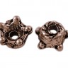 (СКИДКИ!!!) 074 Шапочки Цветочки 5*5*3мм античная медь (литьё) (50шт.) Купить (СКИДКИ!!!) 074 Шапочки Цветочки 5*5*3мм античная медь (литьё) (50шт.) с доставкой по России