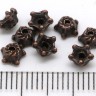 Купить (СКИДКИ!!!) 074 Шапочки Цветочки 5*5*3мм античная медь (литьё) (50шт.) с доставкой по России