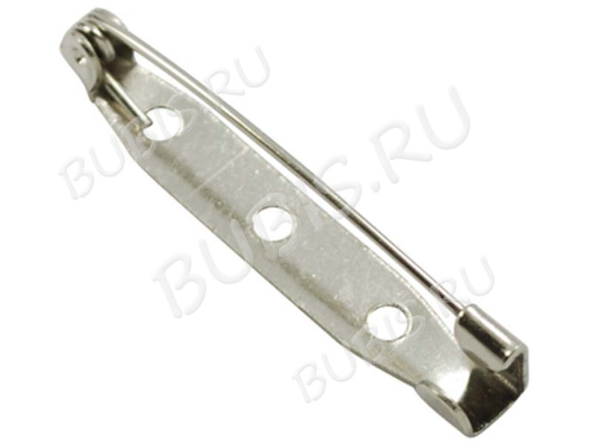Основа (заготовка) для броши №105 Булавка 3 отверстия 45*7*5мм цвет платины (Iron)