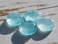 Кабошон Фьюзинг 571 Круглый 13-21мм Голубой текстура пузыри объемные