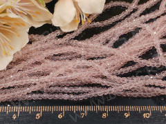 (СКИДКИ!!!) Бусина кристалл гранёный абакус 3*3*2мм розово-персиковый прозрачный (имитация Сваровски) (НИТЬ)