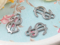 Подвеска Доллар Бакс 11,5*7*0,8мм цвет платины (Хирургическая сталь)