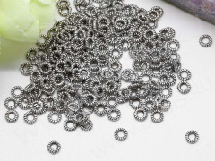 (СКИДКИ!!!) Рондели 050 колечки колёсики 4,1*4,1*1мм античное серебро (литьё) (50шт.)
