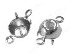 142 Коннектор-сеттинг (сеттинг 6мм) 12*6*2,7мм цвет платины (Brass)