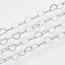 Купить Цепочка C39 Сердечки звено 5*3мм цвет платины (Brass)(50см) с доставкой по России