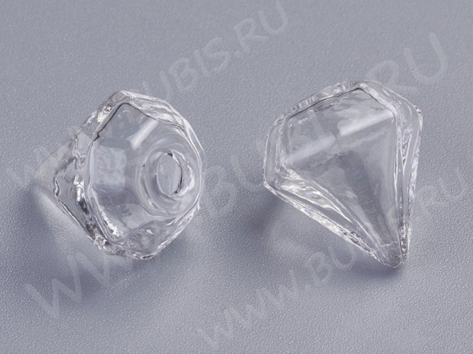 Бутылочка 83 фигурная Бриллиант 17*15мм прозрачная (стекло)