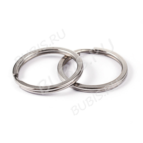 Карабин для брелка 38 Кольцо для ключей 25*25*2мм цвет платины (Хирургическая сталь)