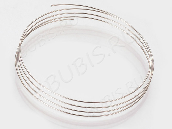 Мемори проволока с памятью для браслета 60*0,5мм цвет платины (Хирургическая сталь) (14 витков)