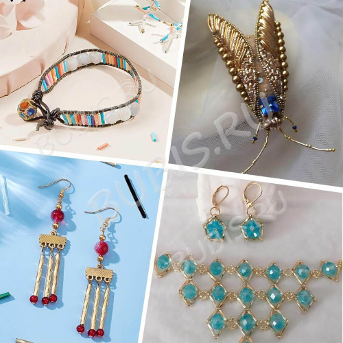 Бусина стеклянная Трубочка 12*2мм бисер стеклярус витой серый (стекло) (ок.130шт)