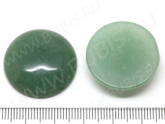 Кабошон каменный 081 Круг 26*26*6мм Авантюрин зелёный натуральный (камни)
